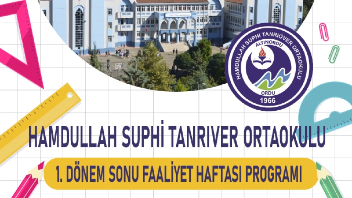 1. DÖNEM SONU FAALİYET HAFTASI PROGRAMI